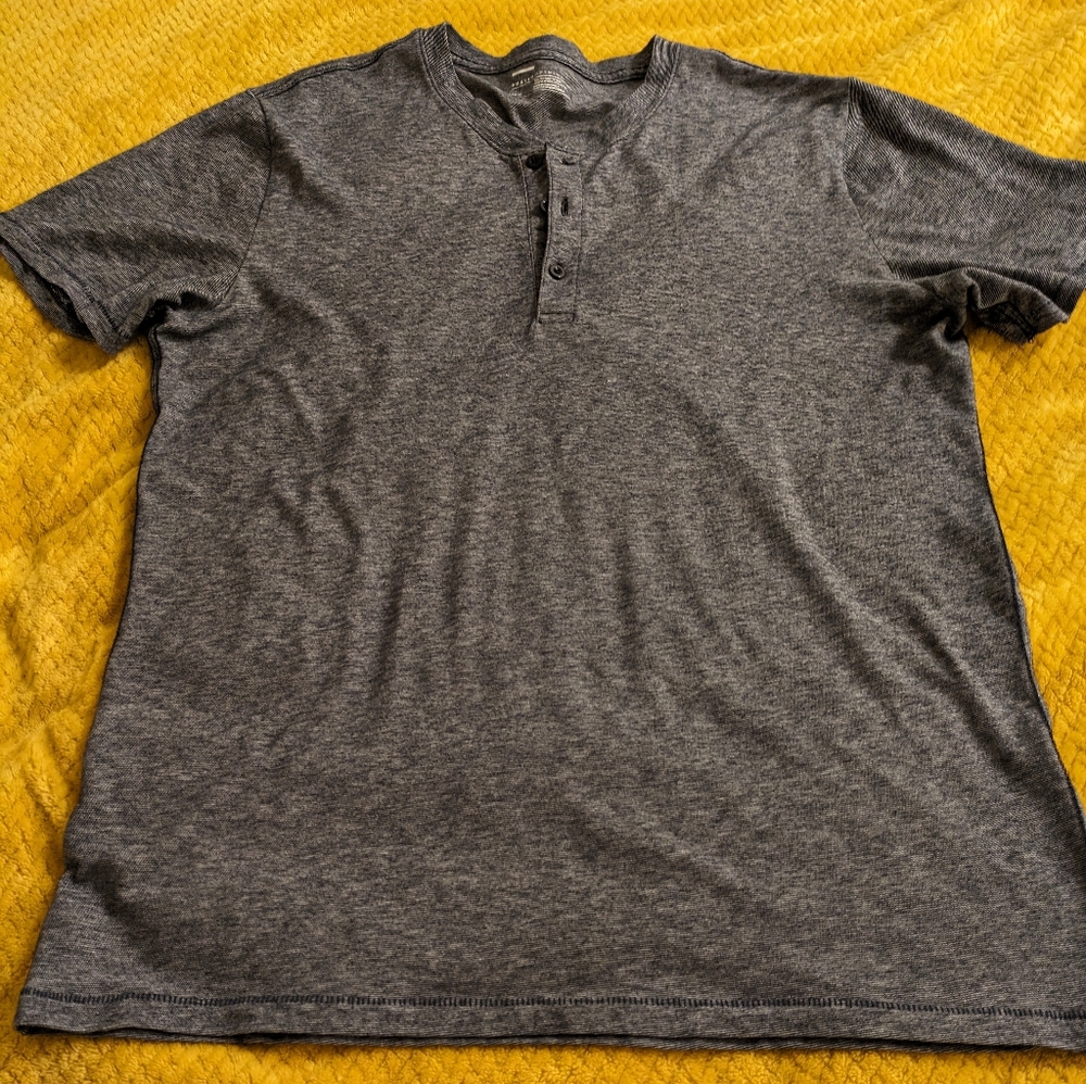 Public opinion light weight Henley size large men's
